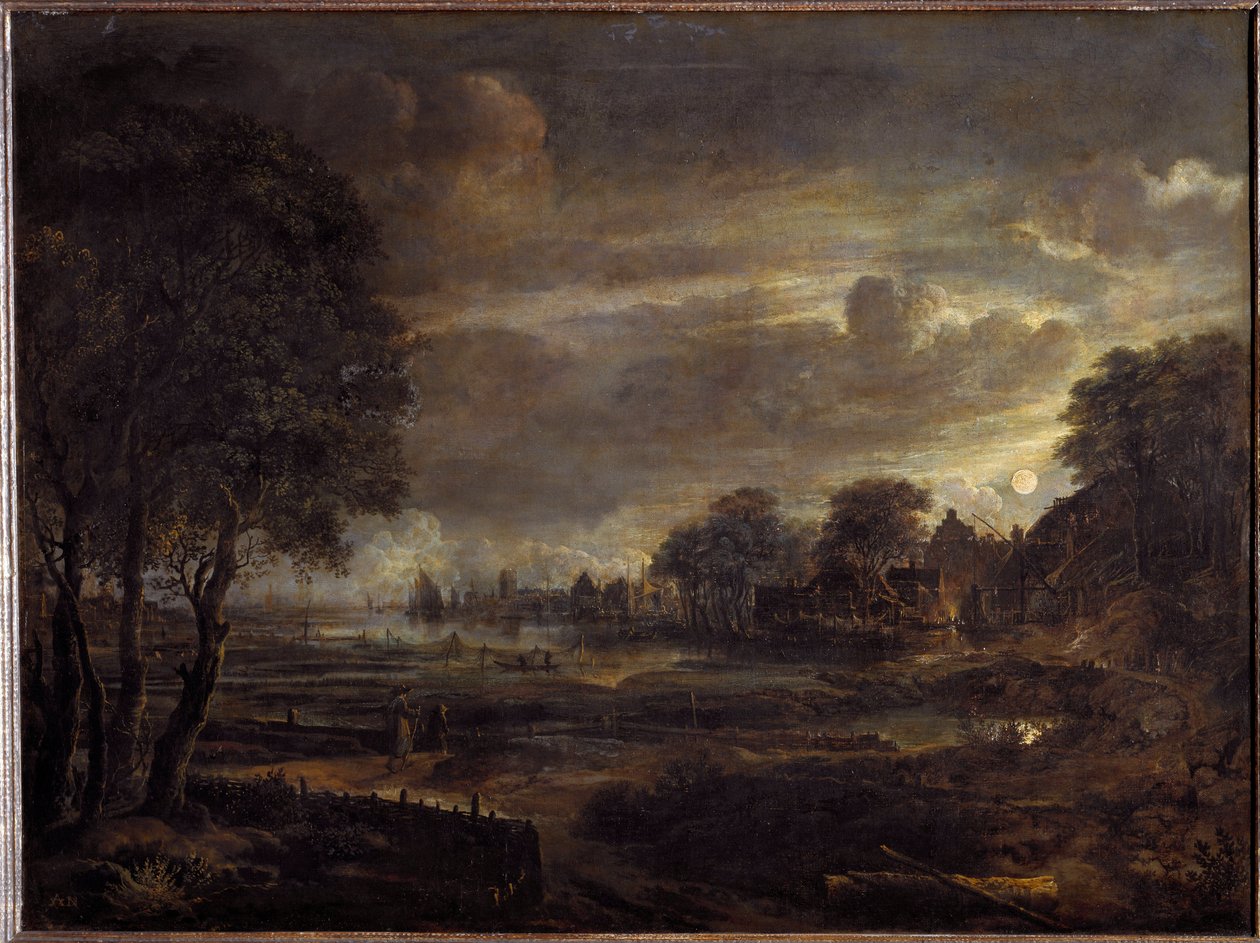 Landscape in the Moonlight by Aert van der Neer