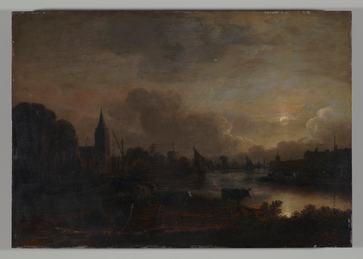 Moonlight Landscape by Aert van der Neer