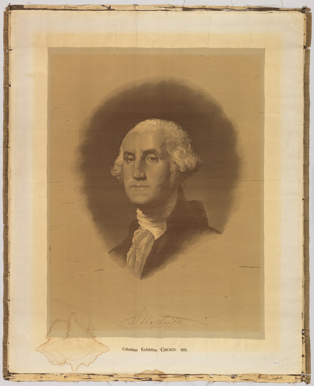 Woven Portrait by After Gilbert Stuart