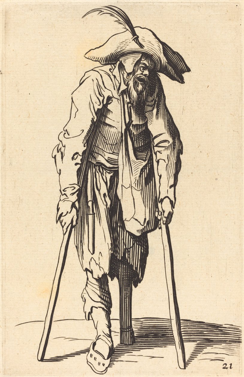 Beggar with Wooden Leg by After Jacques Callot