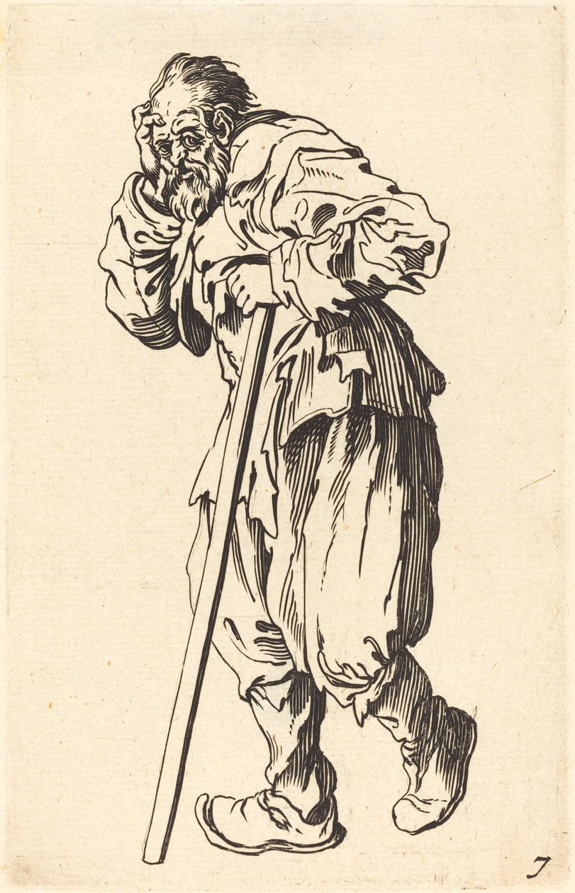 Beggar with a Stick by After Jacques Callot