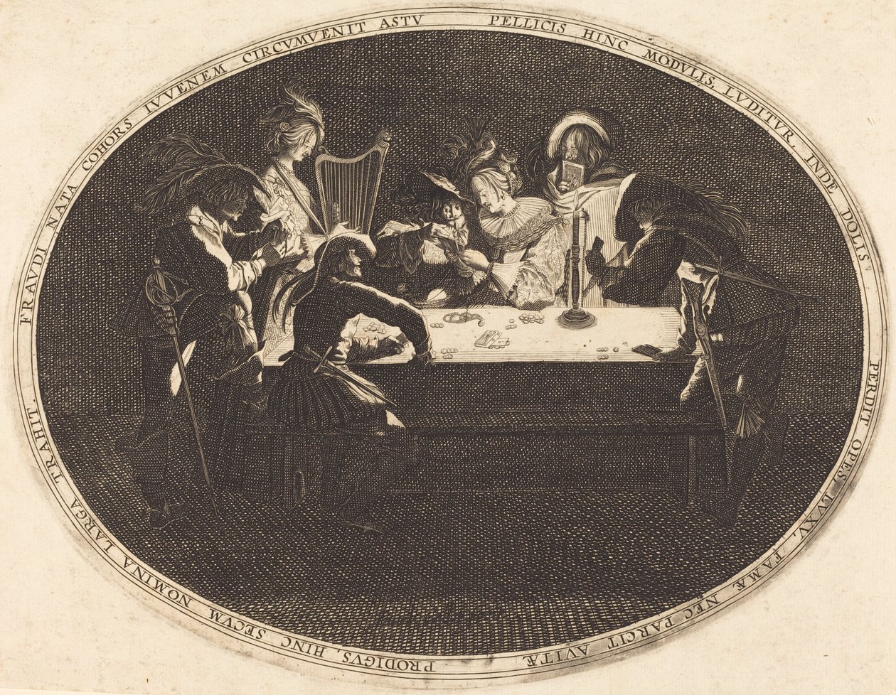 The Card Players by After Jacques Callot
