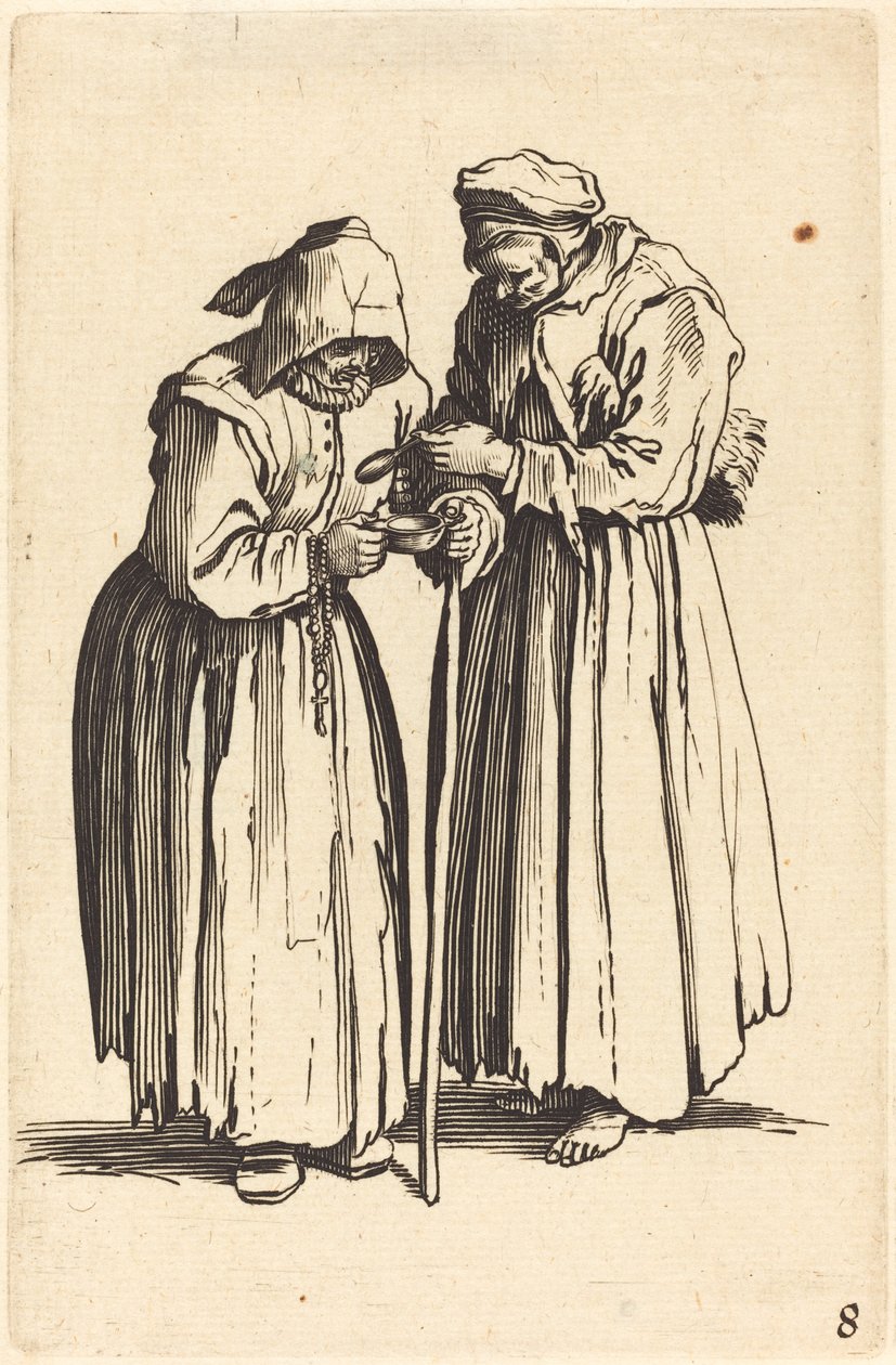 Two Beggar Women by After Jacques Callot