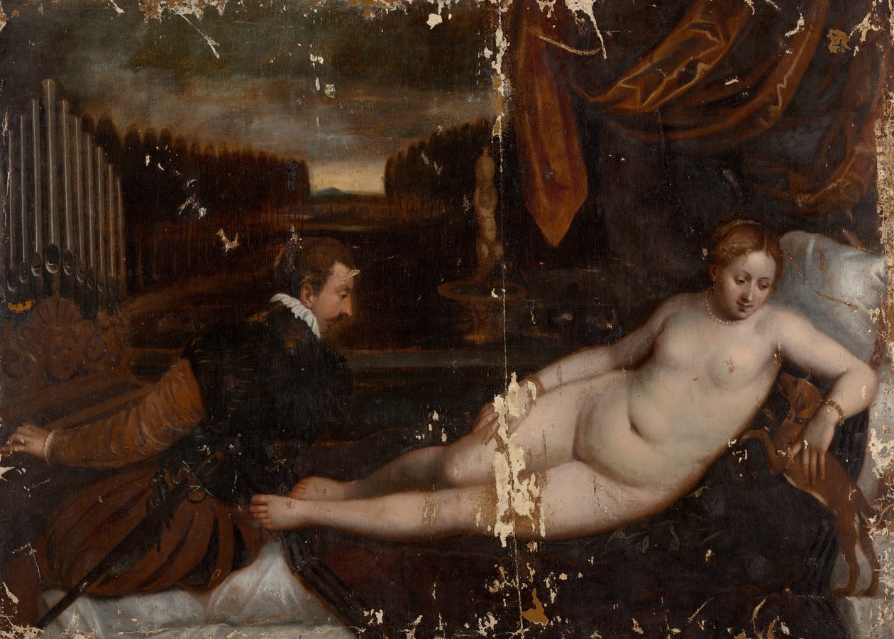 Venus with an Organist and a Dog by after Titian