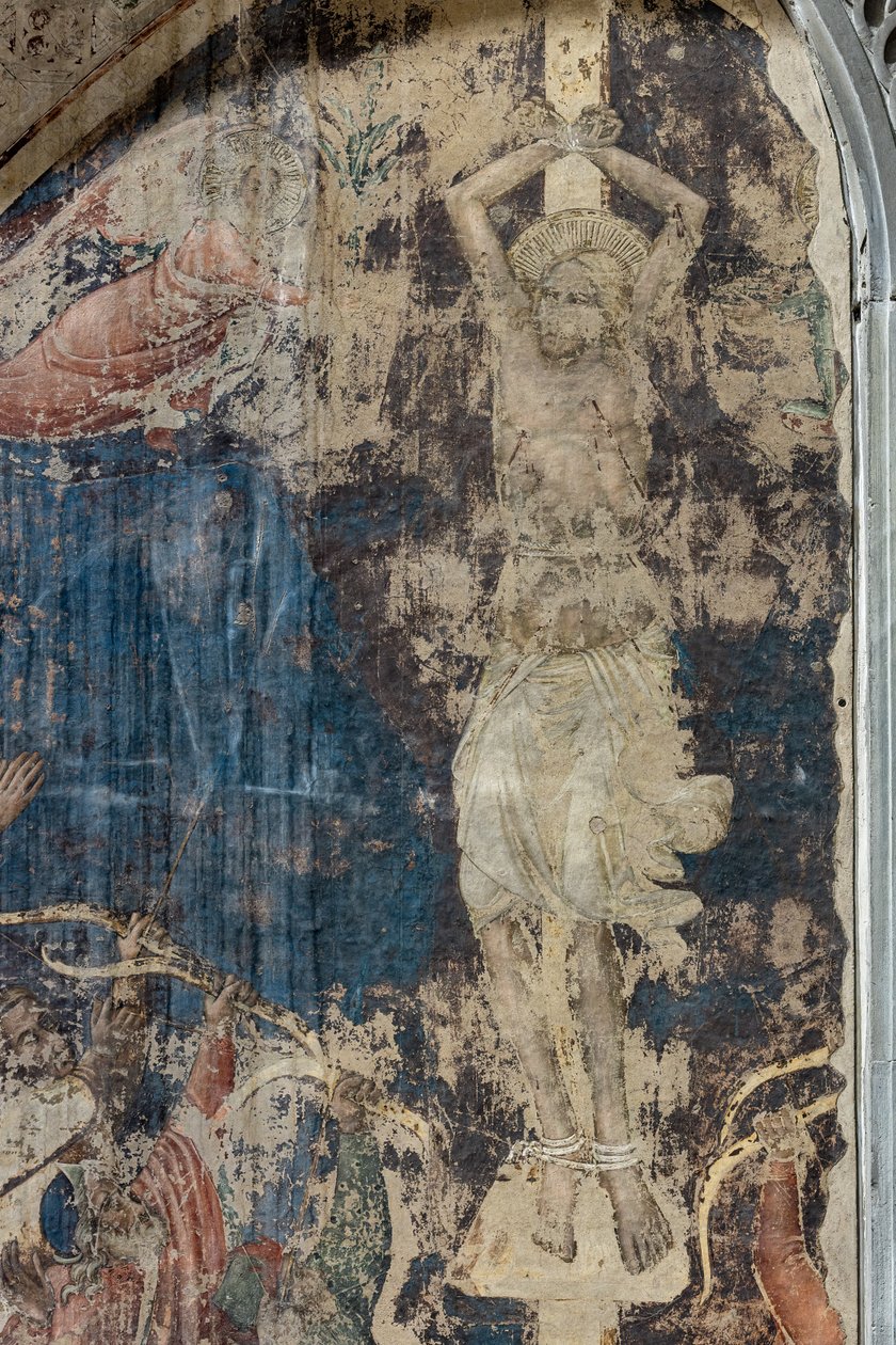 Martyrdom of St. Sebastian (detail) by Agnolo Gaddi