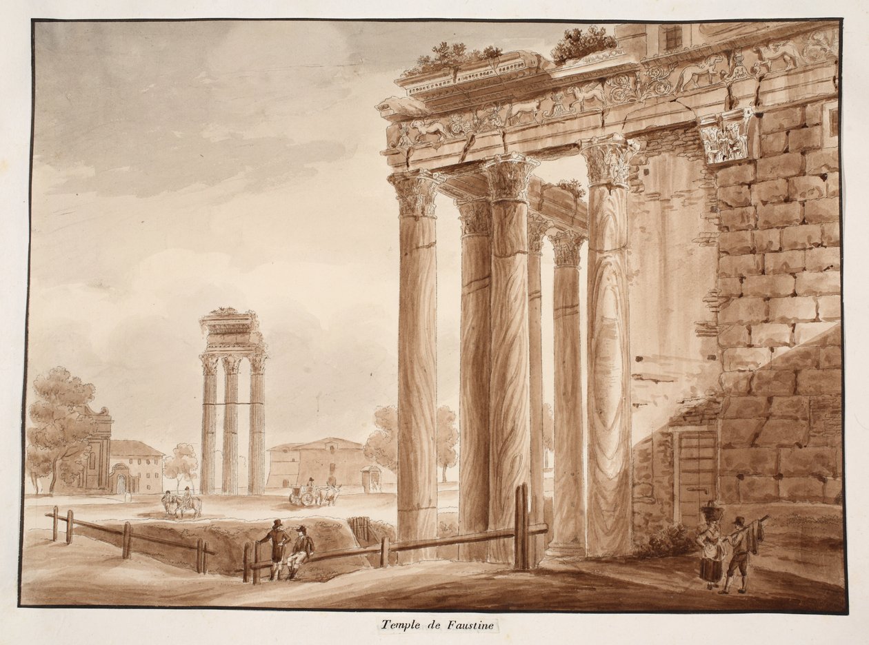 The Temple of Faustina by Agostino Tofanelli