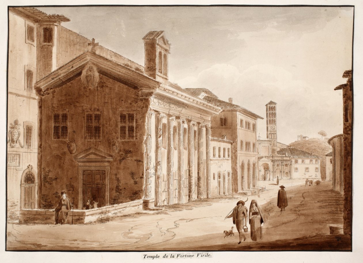 The Temple of Fortuna Virilis by Agostino Tofanelli