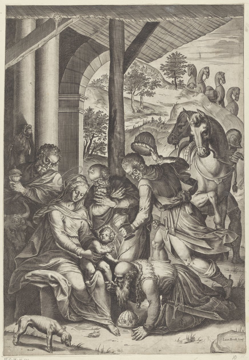 Adoration by the Kings by Agostino Carracci