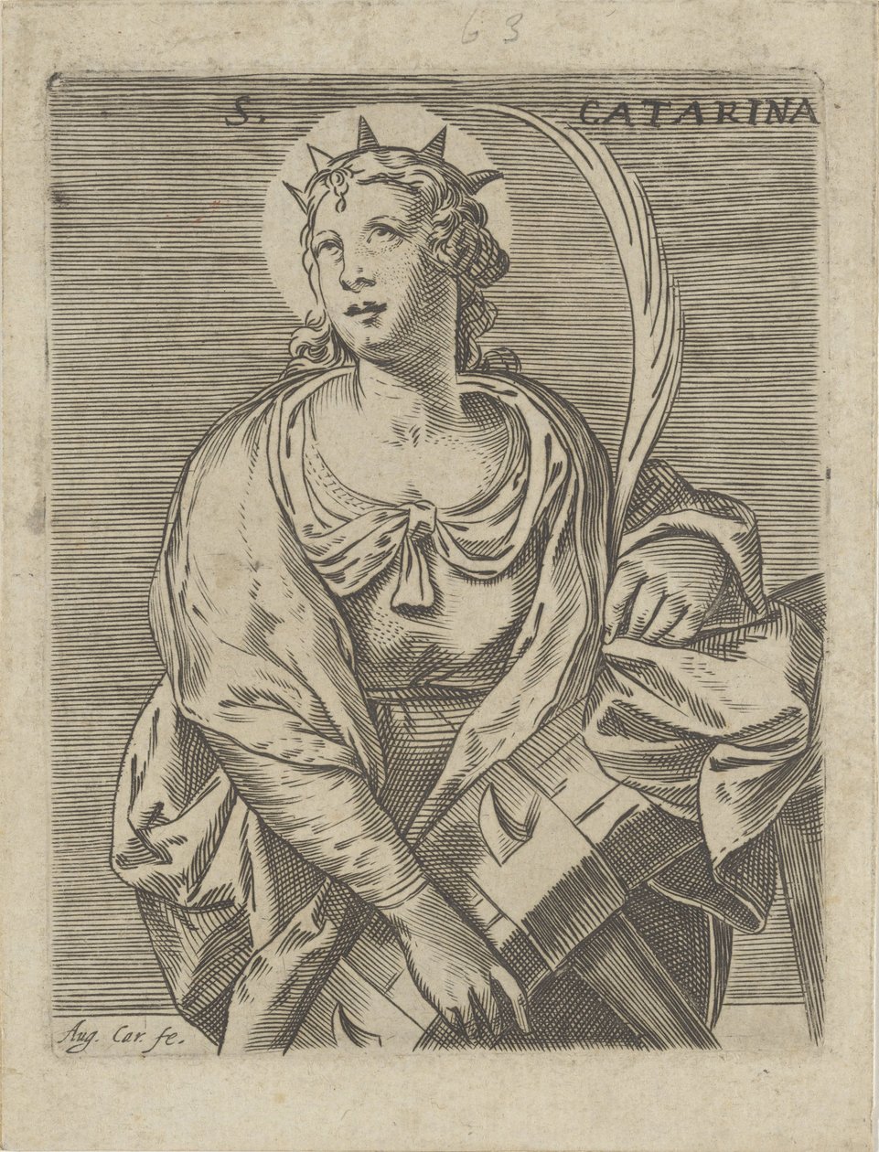 Catherine of Alexandria (S. Catarina) by Agostino Carracci