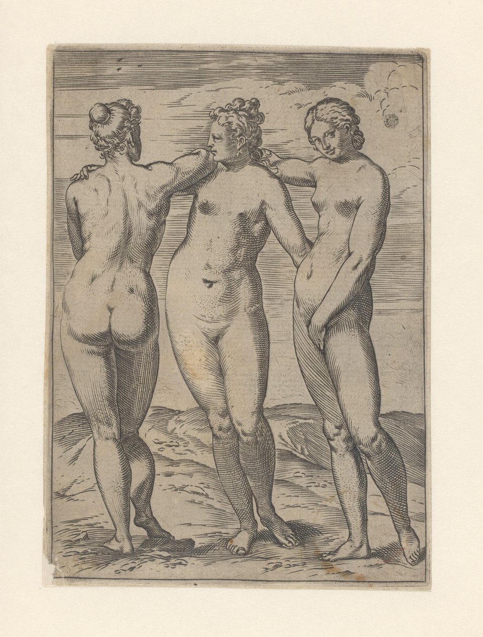 The Three Graces by Agostino Carracci