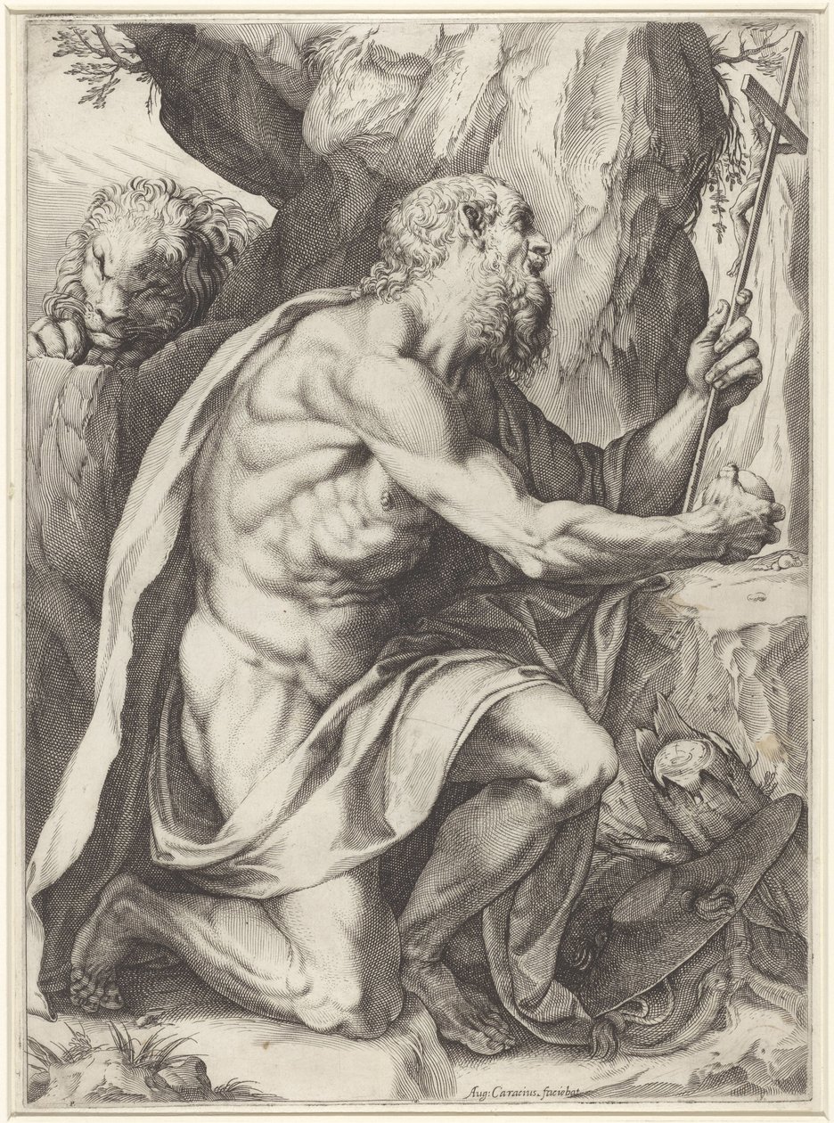 Saint Jerome by Agostino Carracci