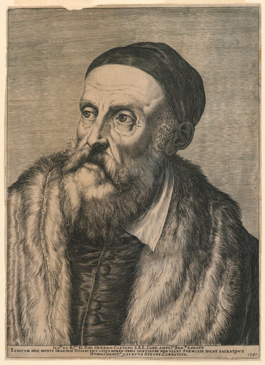 Portrait of Titian by Agostino Carracci