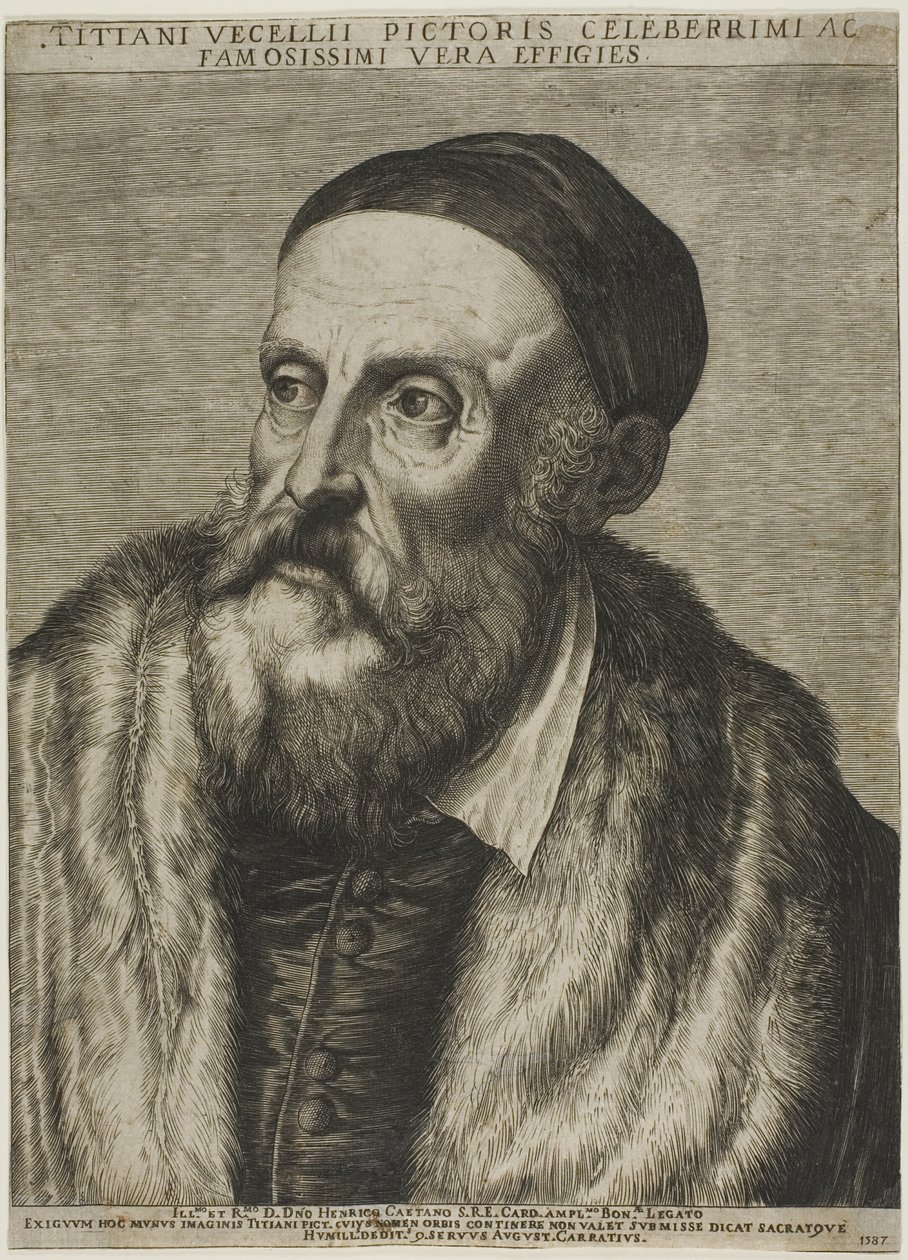 Portrait of Titian by Agostino Carracci