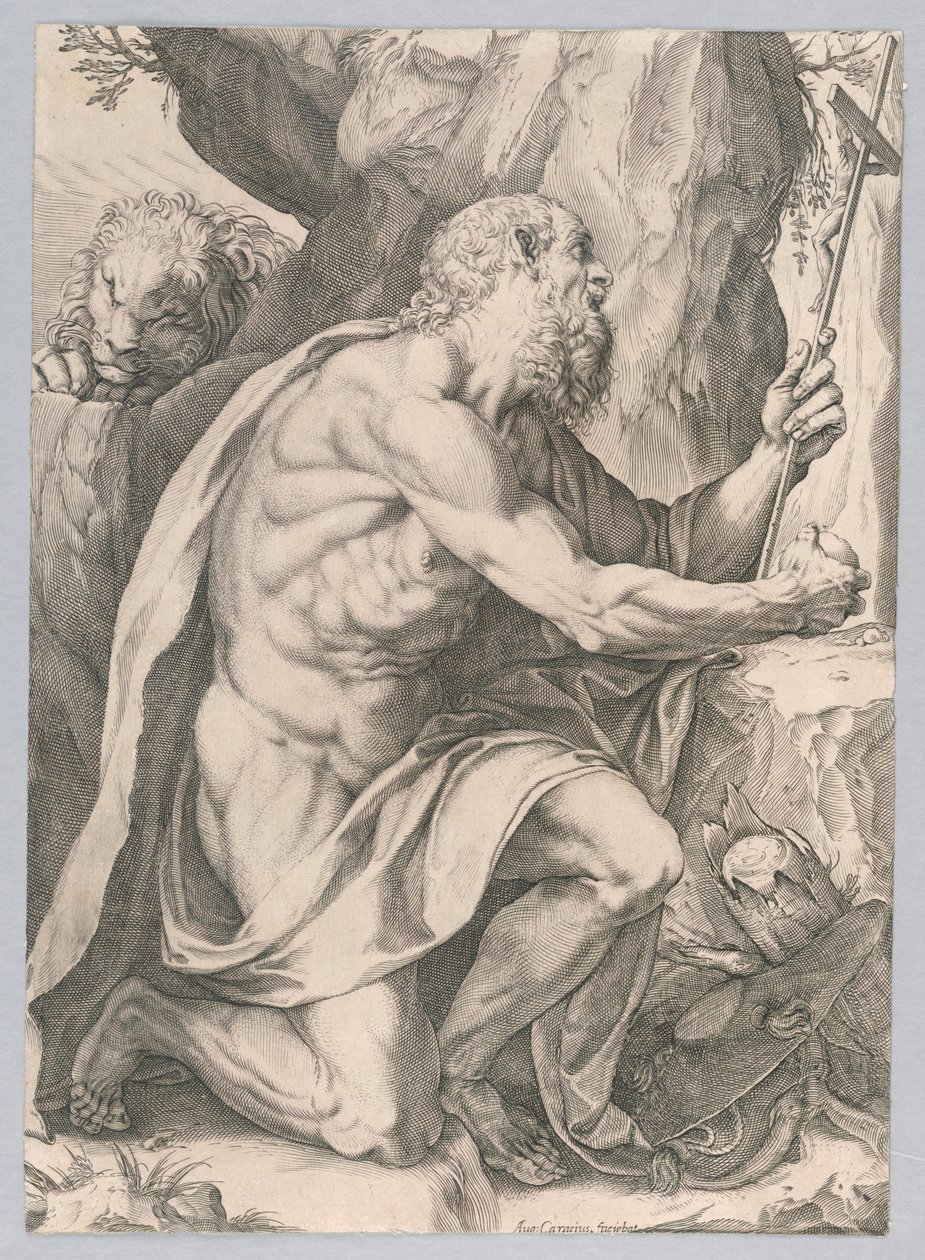 Saint Jerome by Agostino Carracci