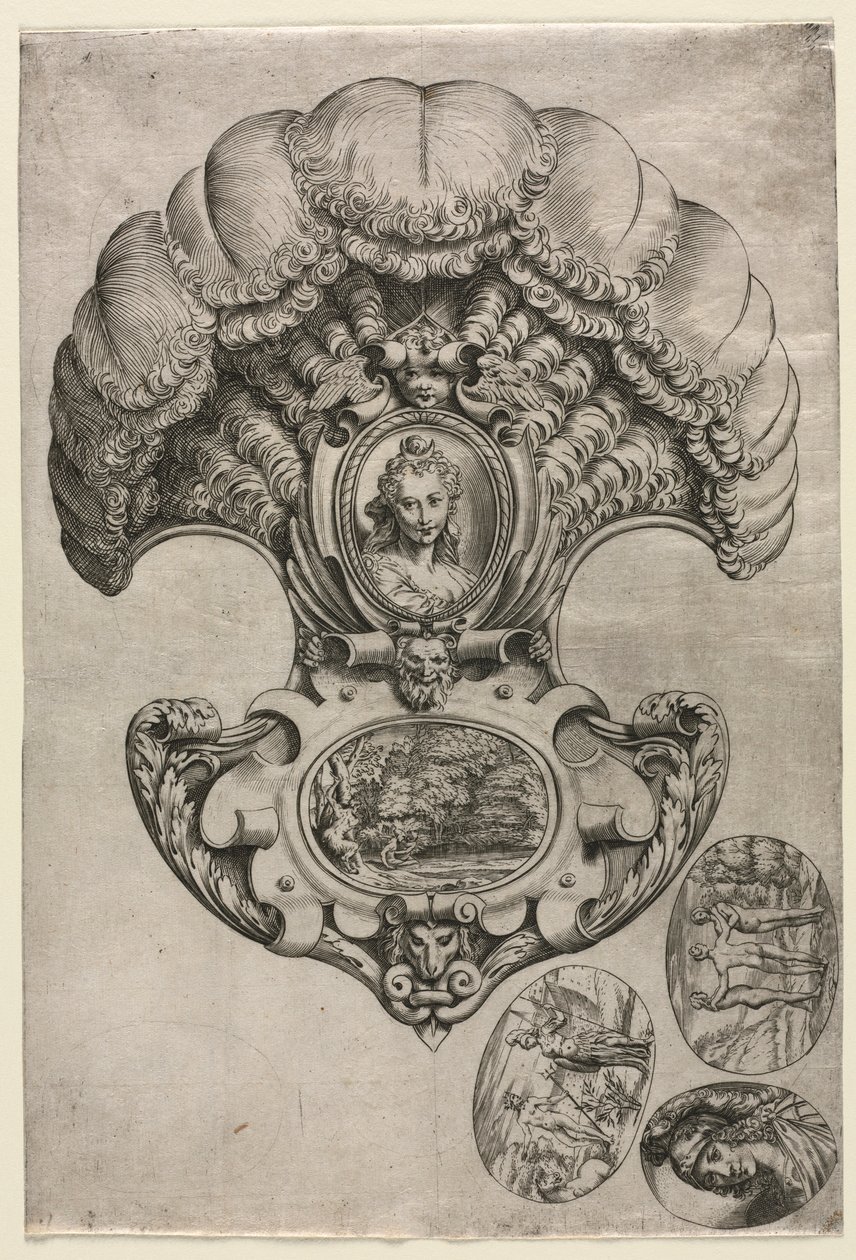 The Fan by Agostino Carracci