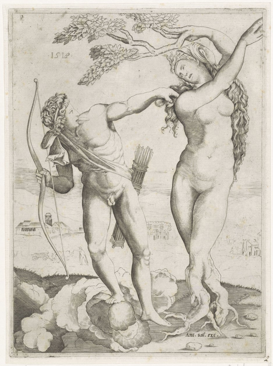 Apollo and Daphne by Agostino Veneziano