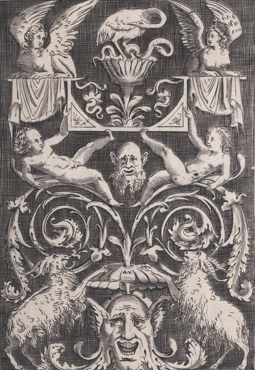Ornamental Panel by Agostino Veneziano