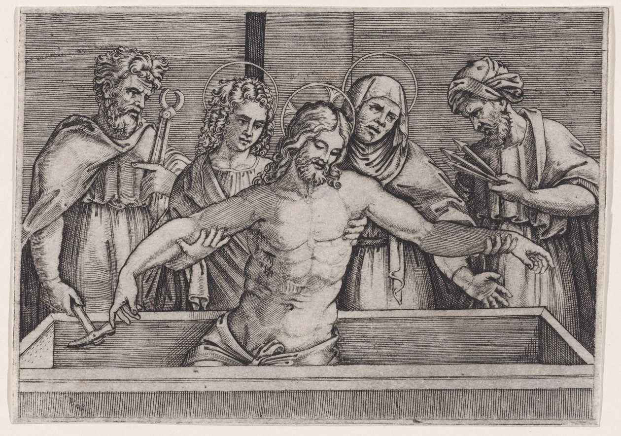 The Entombment of Christ, ca. 1514-36 by Agostino Veneziano