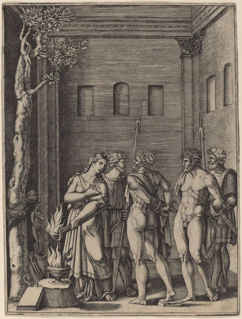 Iphigenia Recognizing Her Brother by Agostino dei Musi