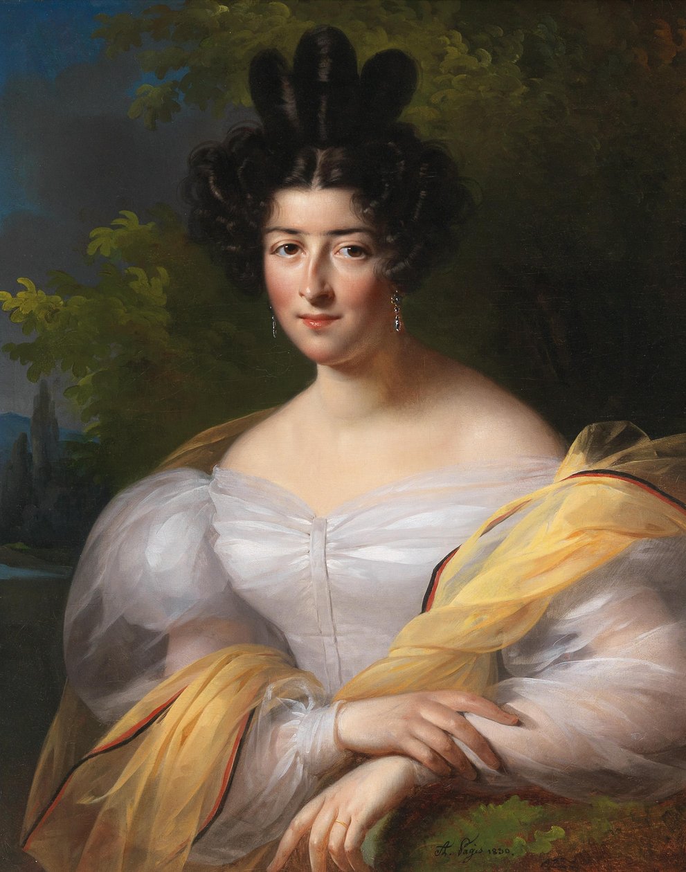 A Lady in a White Frock by Aimée Brune Pagès