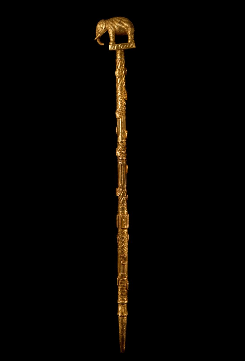 Linguist Staff with Elephant Finial, Ghana, c.1890 by Akan School