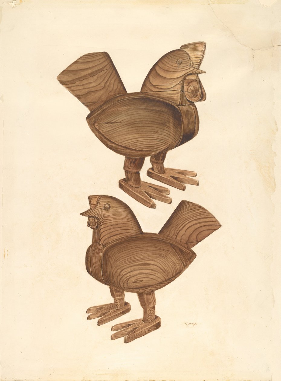 Rooster and Hen by Al Curry