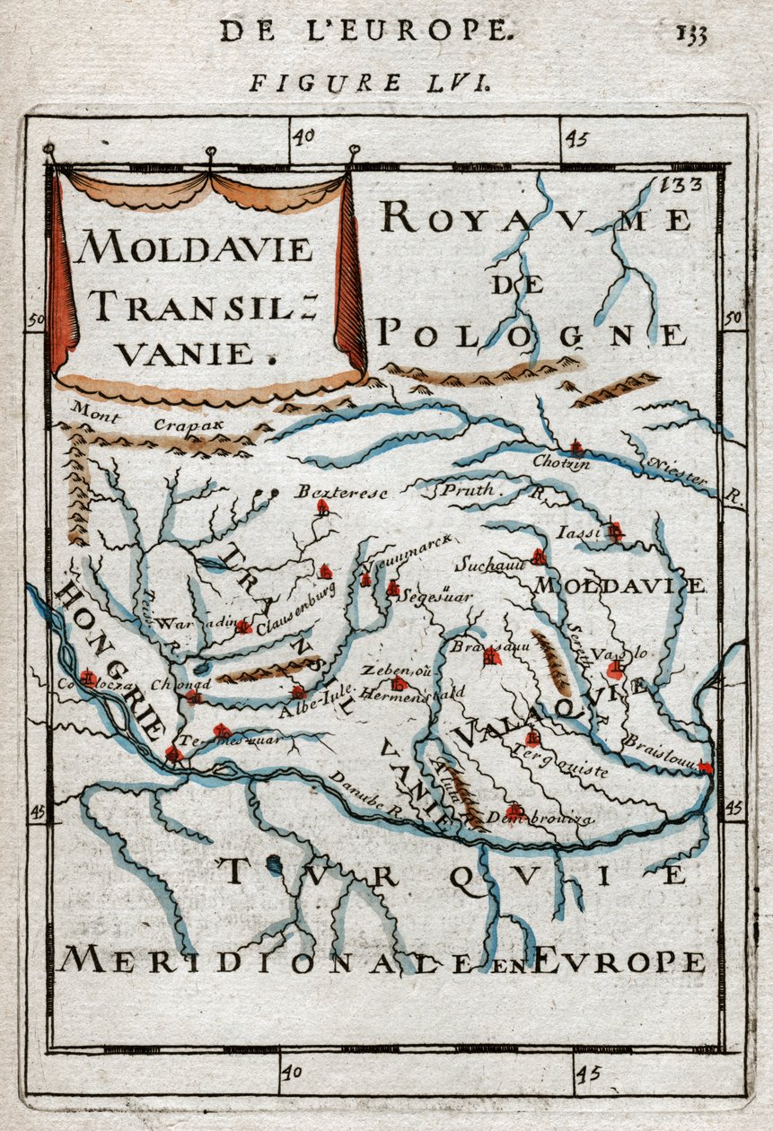 Map of Romania 1683 by Alain Manesson Mallet