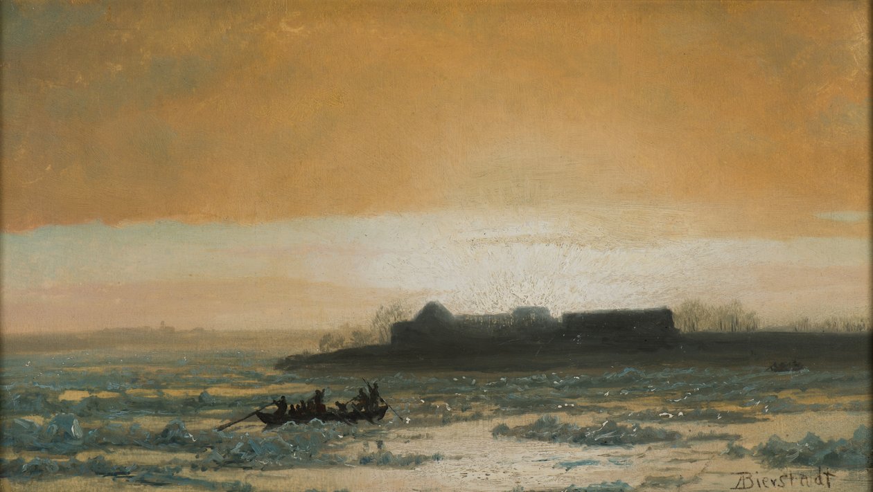 Ice Breaking Up by Albert Bierstadt