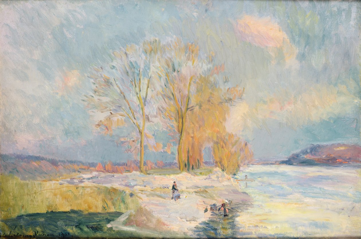 Banks of the Seine and Vernon in Winter, 1901 by Albert Charles Lebourg