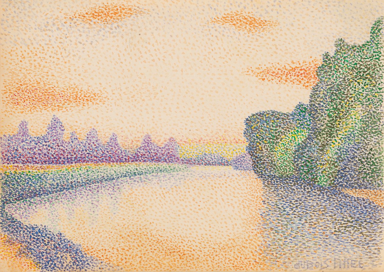 The Banks of the Marne at Dawn by Albert Dubois Pillet