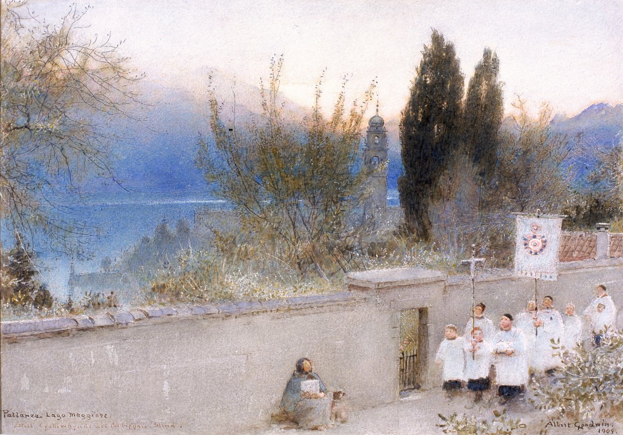 Pallanza, Lago Maggiore by Albert Goodwin
