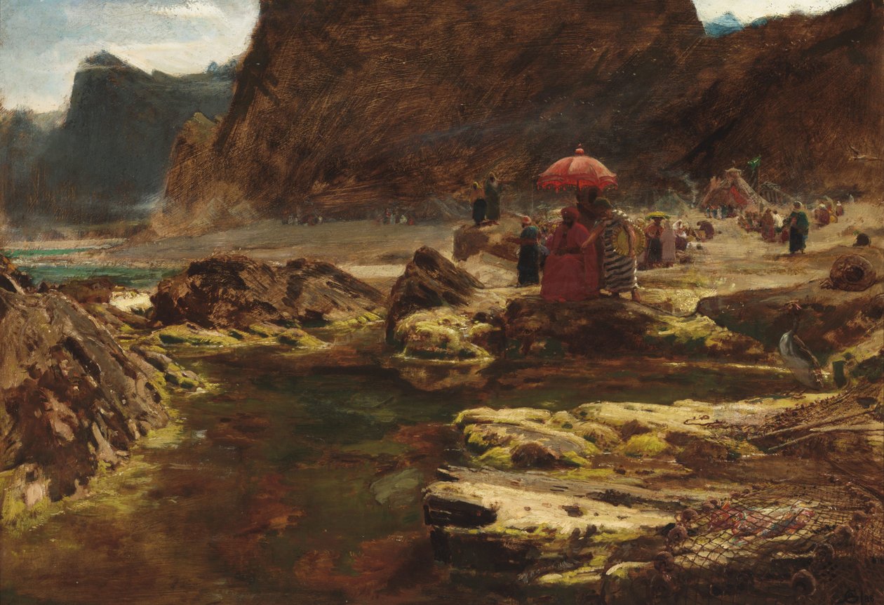 The Sultan and his Camp by the Enchanted Lake by Albert Goodwin