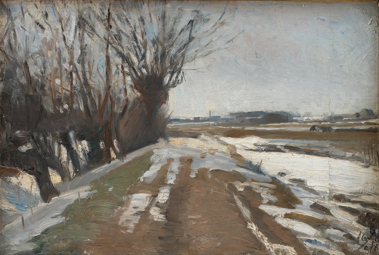 Winter Landscape. Utterslev near Copenhagen by Albert Gottschalk