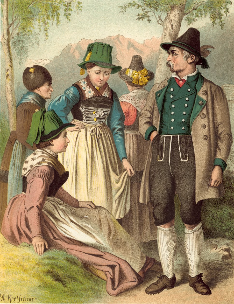 German Costume, Bayern Lachenau by Albert Kretschmer