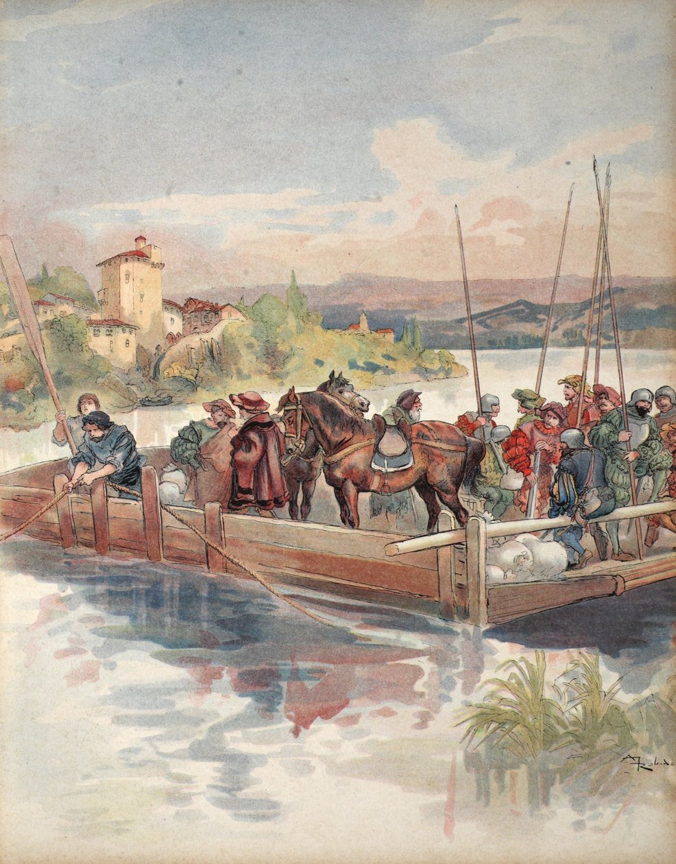 Bourbon flight, illustration from 