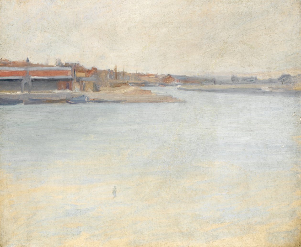 Boulogne sur Mer - a view of the Port by Albert de Belleroche