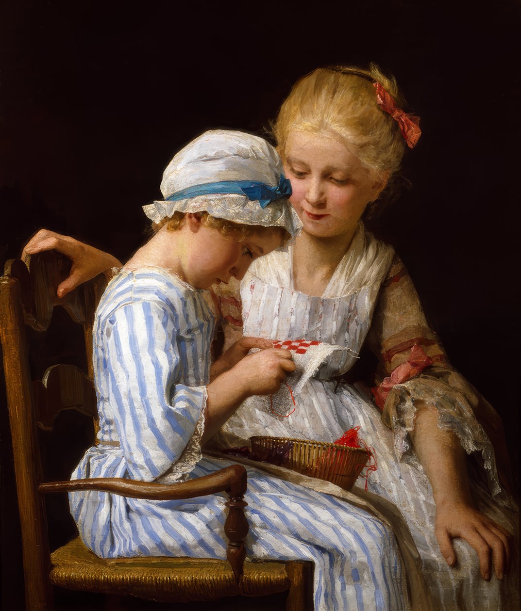 The Embroiderers by Albert Anker