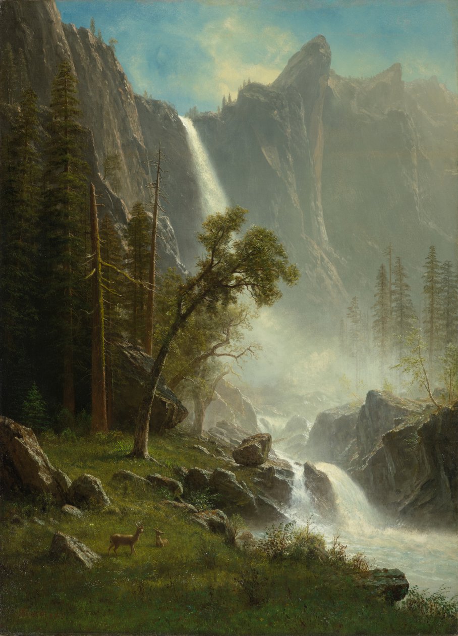 Bridal Veil Falls, Yosemite by Albert Bierstadt