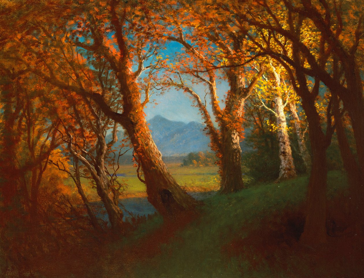 Sunset in the Nebraska Territory by Albert Bierstadt