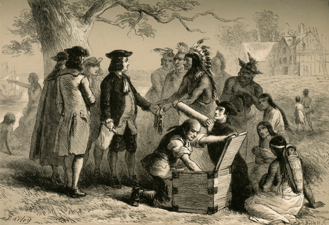 Penns Treaty with the Indians by Albert Bobbett