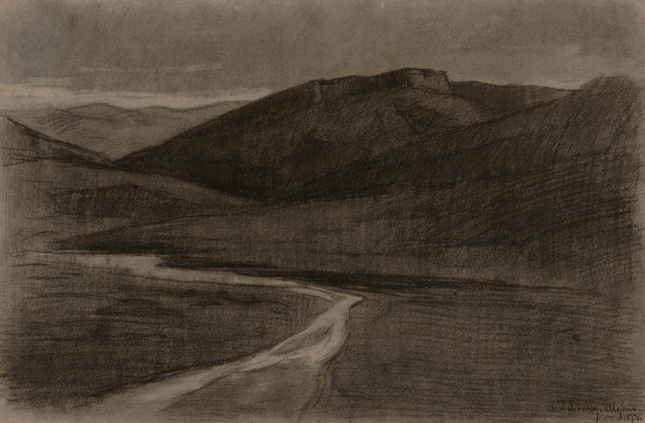 Algerian Landscape by Albert Charles Lebourg