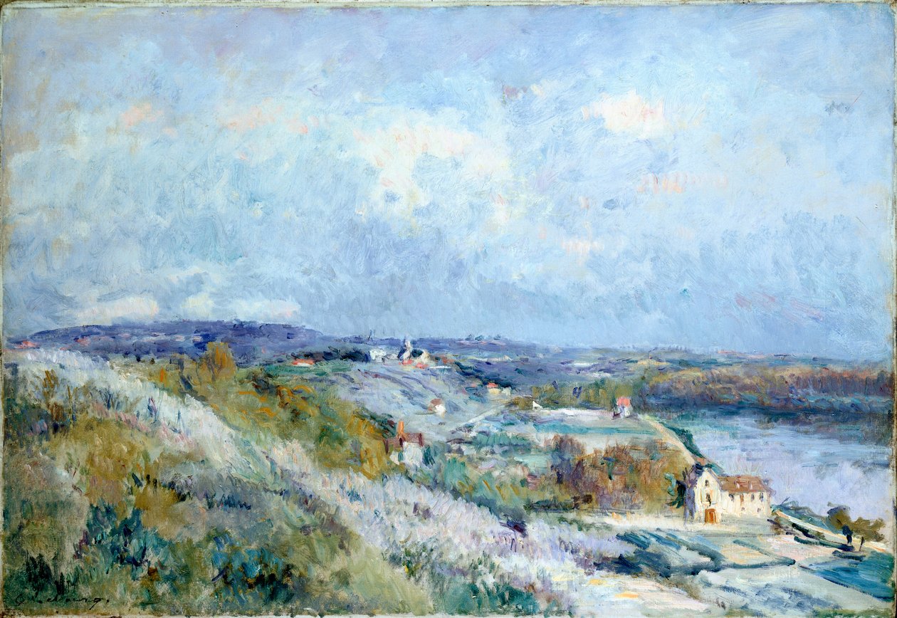 The Fields of Herblay in Springtime by Albert Charles Lebourg