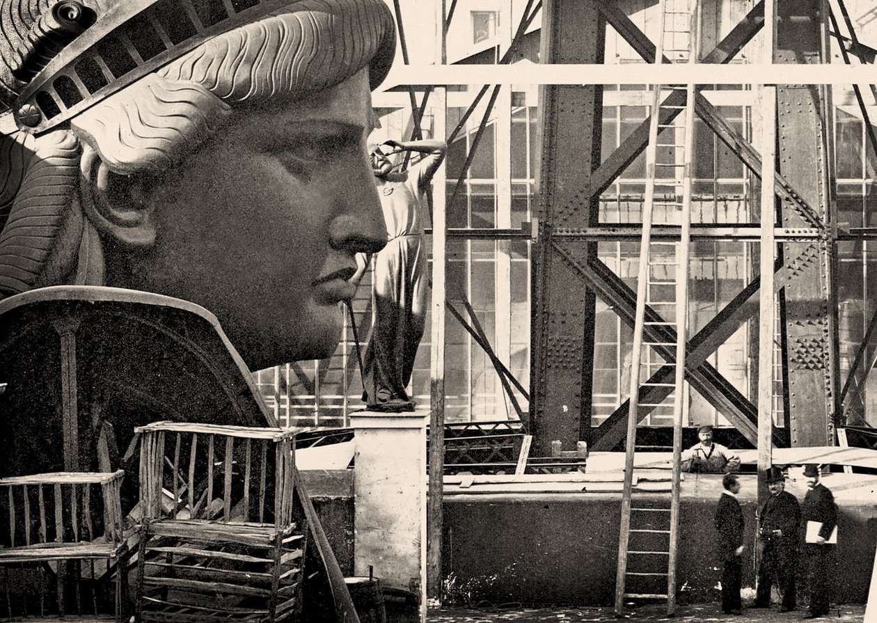 Assembling the Statue of Liberty, Paris by Albert Fernique