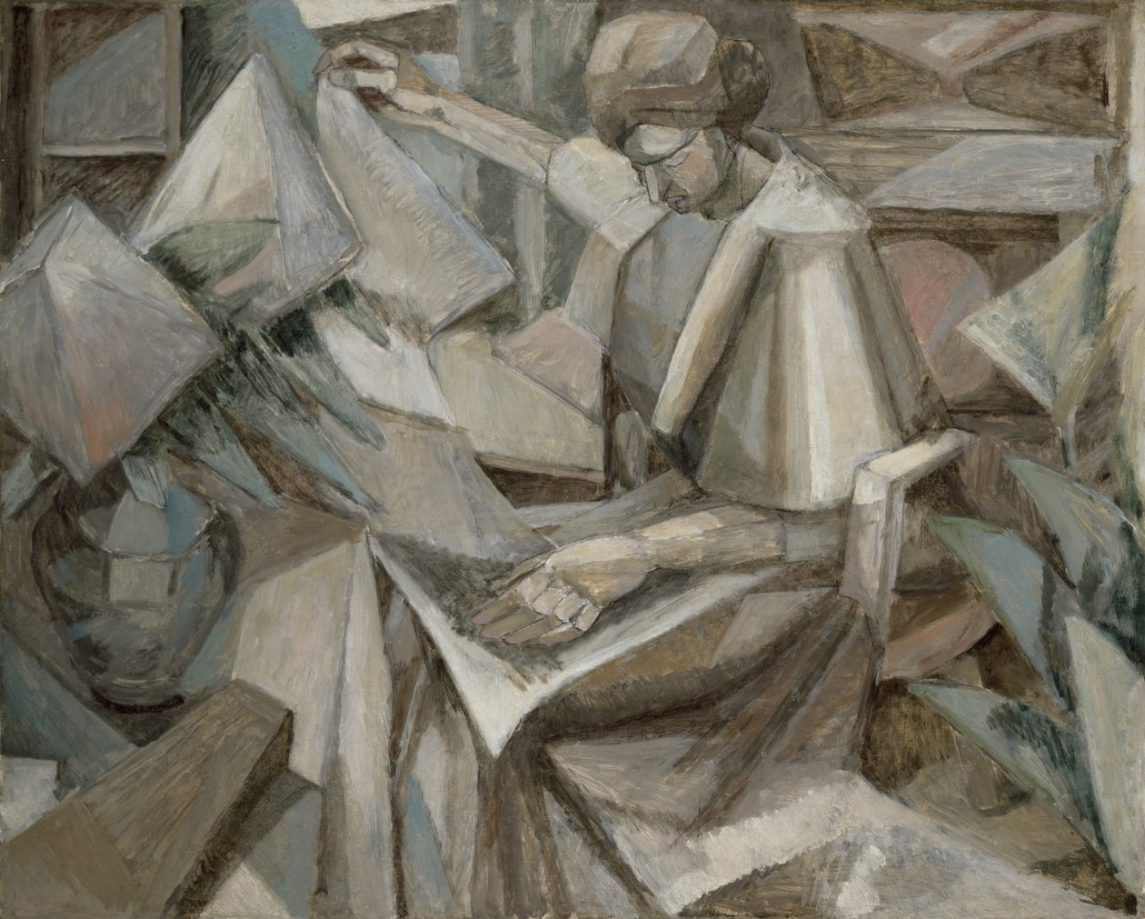 Woman with Phlox by Albert Gleizes