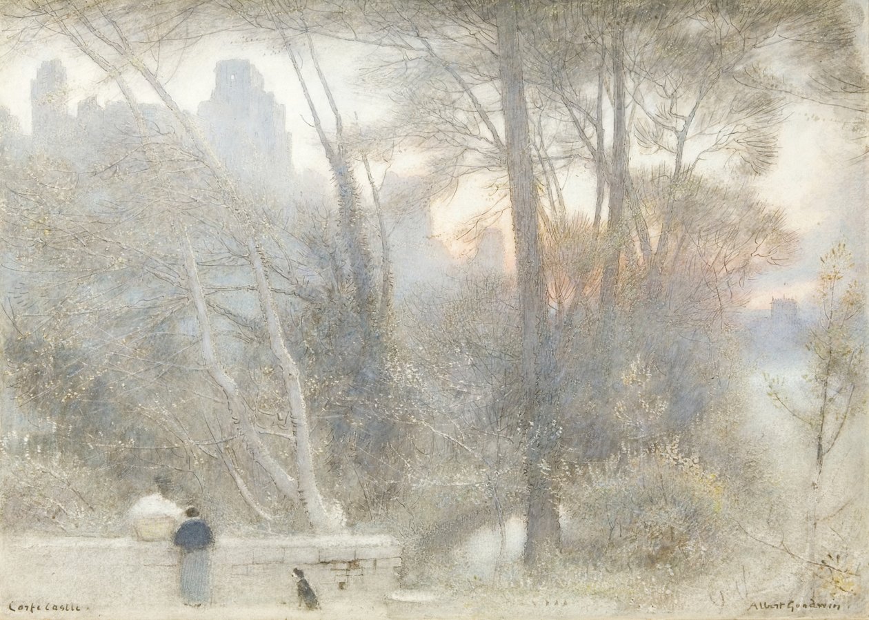 Corfe Castle by Albert Goodwin