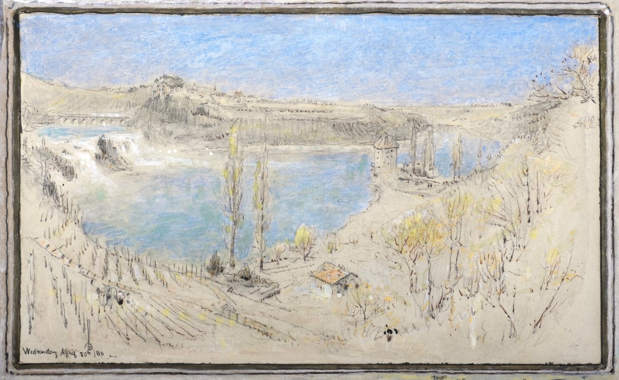 Falls of the Rhine by Albert Goodwin