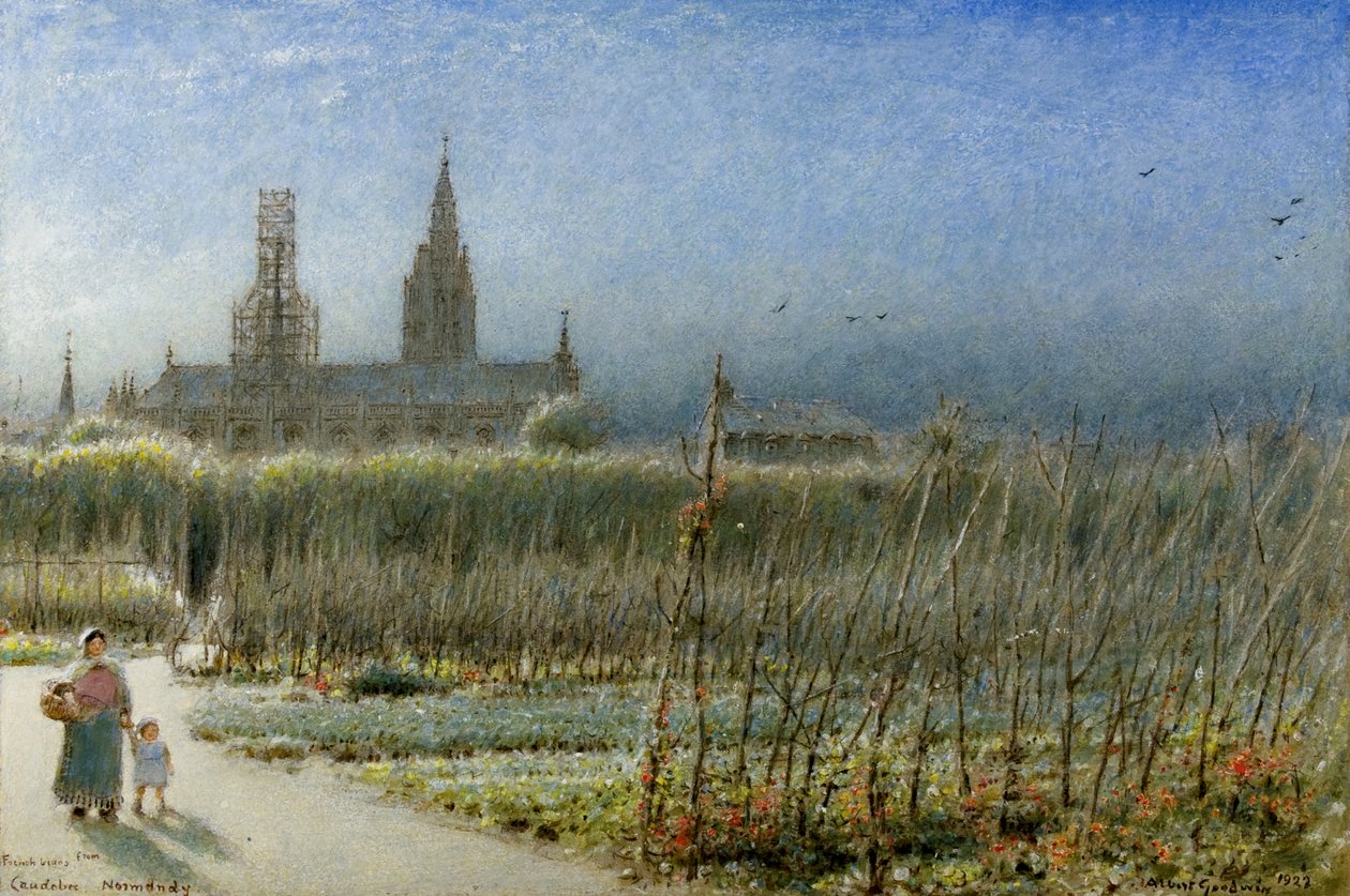 French Beans from Caudebec, Normandy by Albert Goodwin