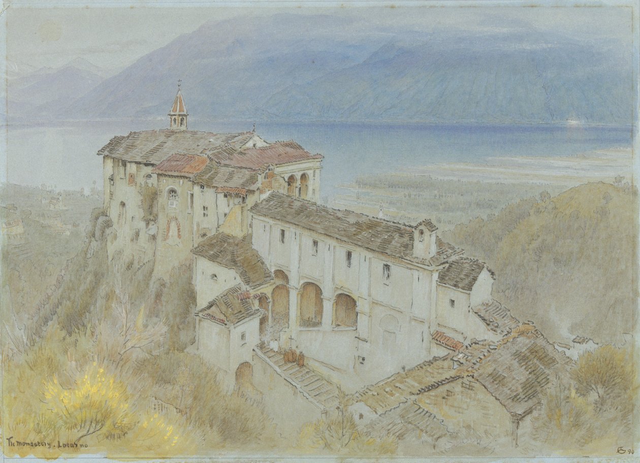 The Monastery, Locarno by Albert Goodwin