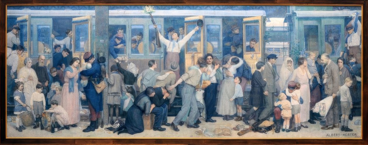 The Departure of the Soldiers – August 1914 by Albert Herter
