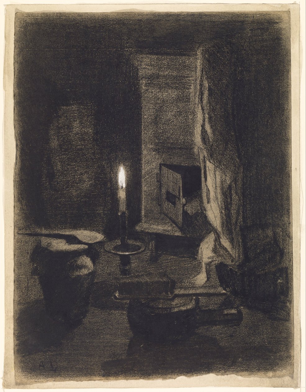 Still Life with Candle by Albert Lebourg